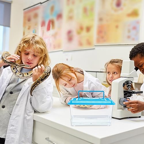 Miniatura 4 de Mumufy Caja portátil de plástico para cría de reptiles, tarántula, tarántula, tarántula, de plástico, caja de cría de serpientes, contenedor de