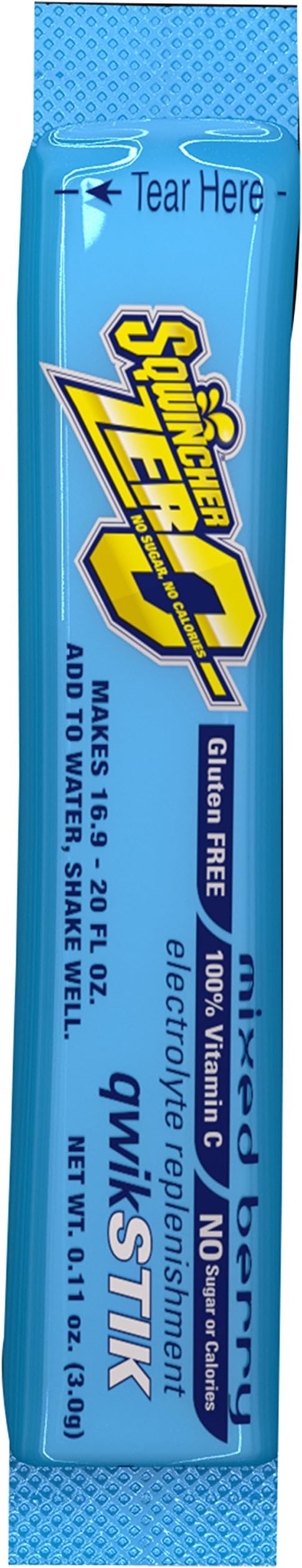 060101-MB Zero Qwik Stik Powder, 20 oz, Blue, Standard (Pack of 50), Mixed Berry