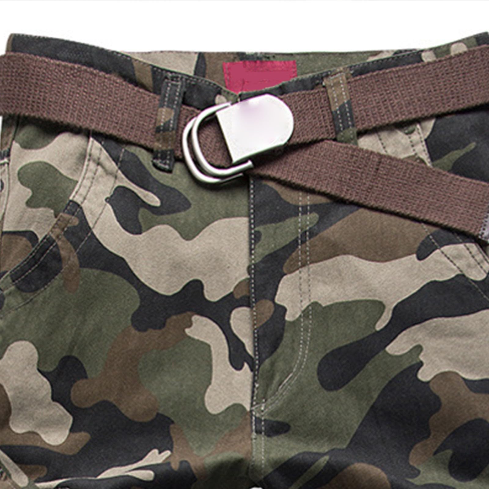 Cargohose Herren Mit Taschen & Knofp Baumwolle Arbeitshosen Männer Stretch Elastischem Bund Mit Gürtel Outdoor Funktionshose Freizeit Trekkinghose Atmungsaktiv Sporthose Für Wandern Camping Alltag