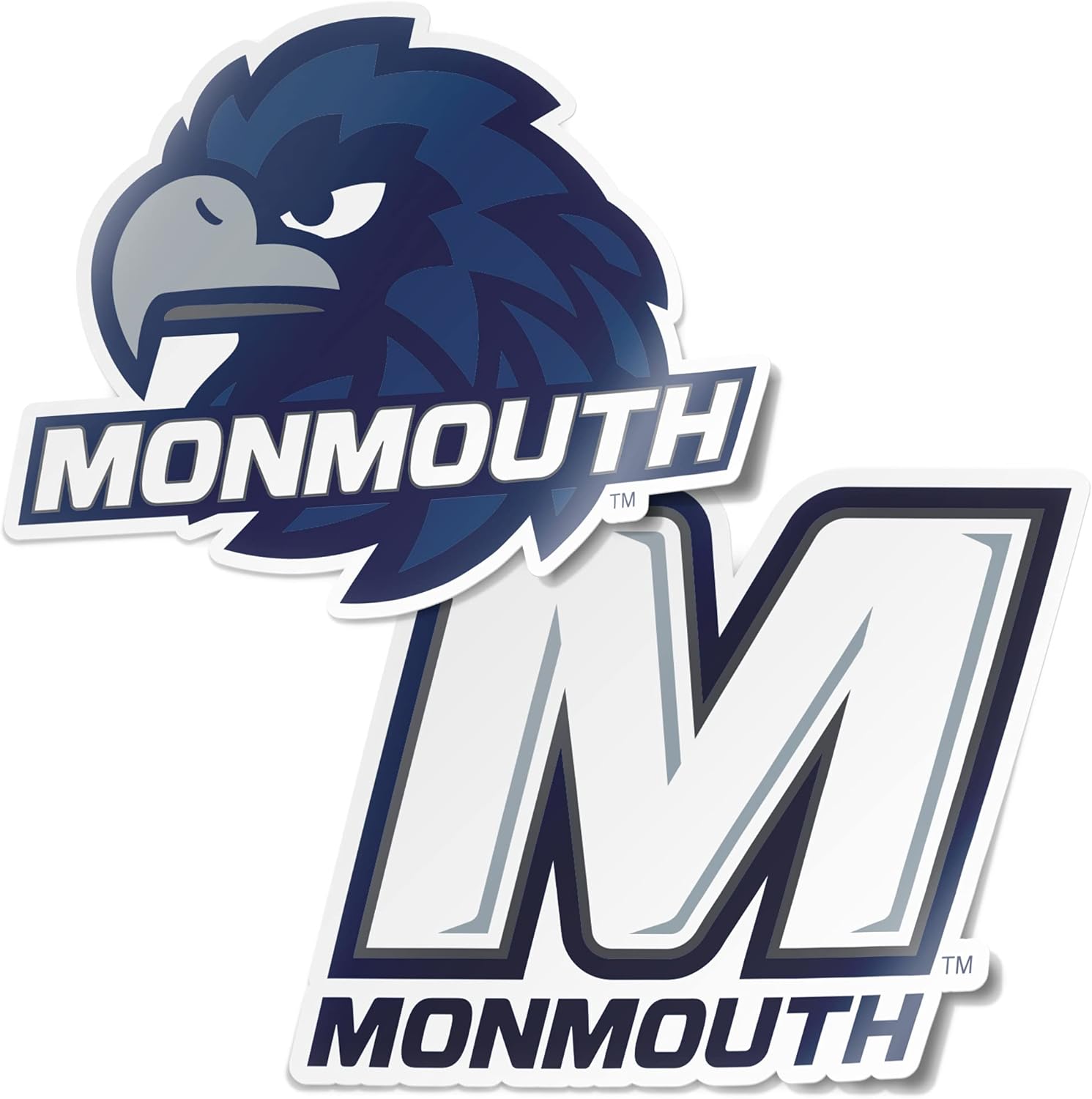 Desert Cactus Monmouth University Sticker Hawks Vinyl Decal Laptop Water Bottle Car Scrapbook (4 Inch Set V1)