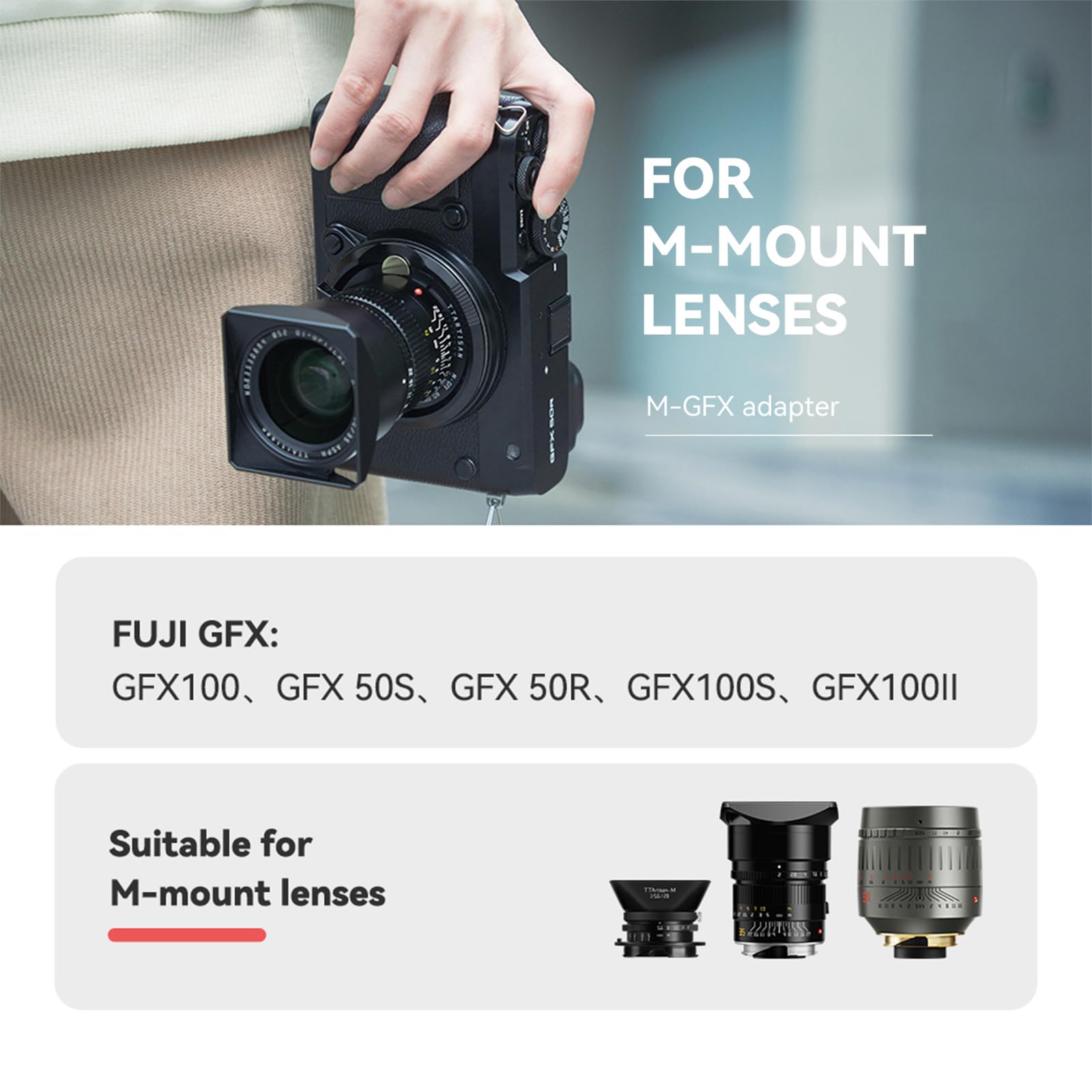 Amazon.com : TTArtisan M Lens to GFX Adapter Lens Converter