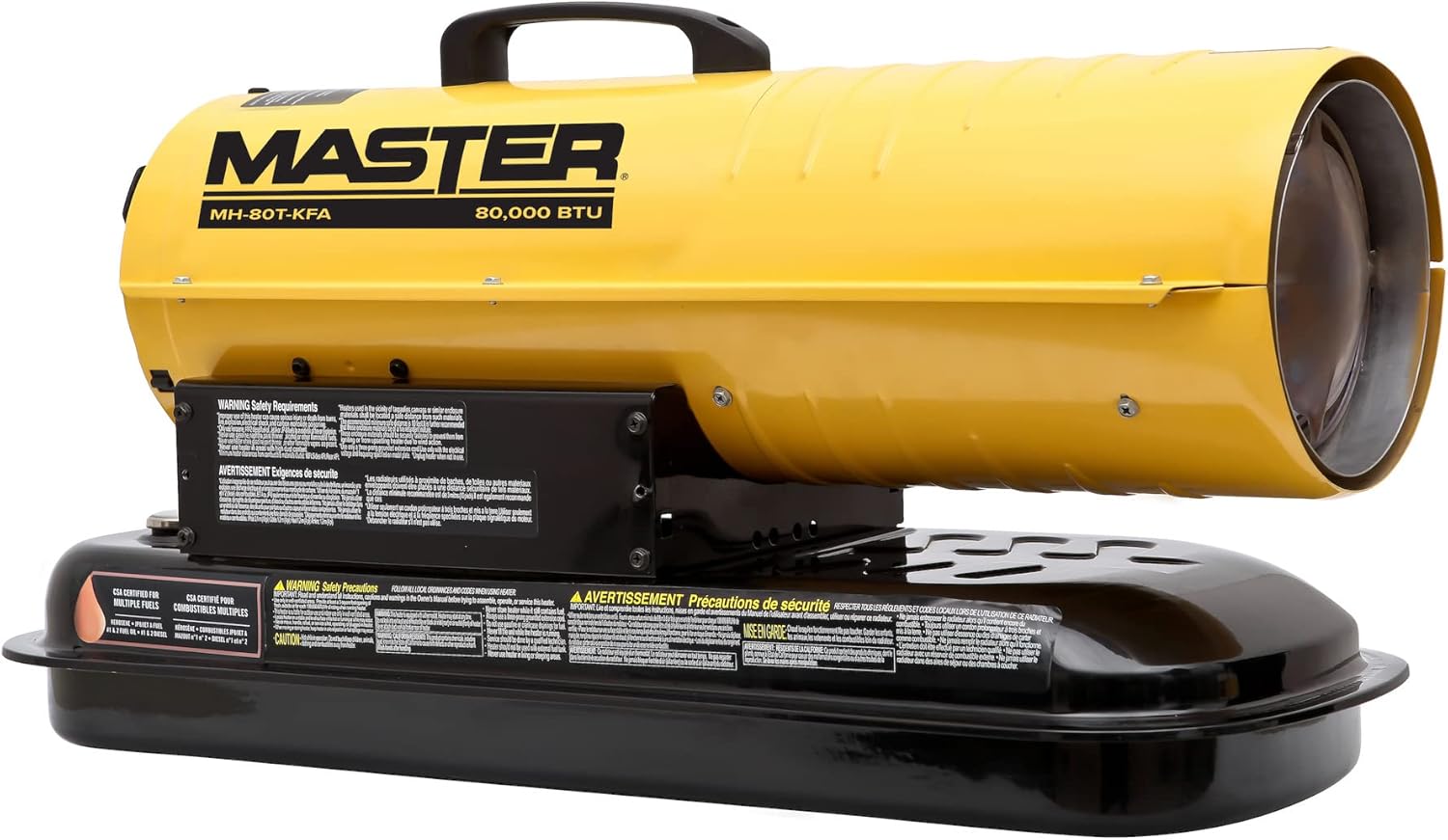 Master 80,000 BTU Kerosene Diesel Forced Air Outdoor Torpedo Salamander