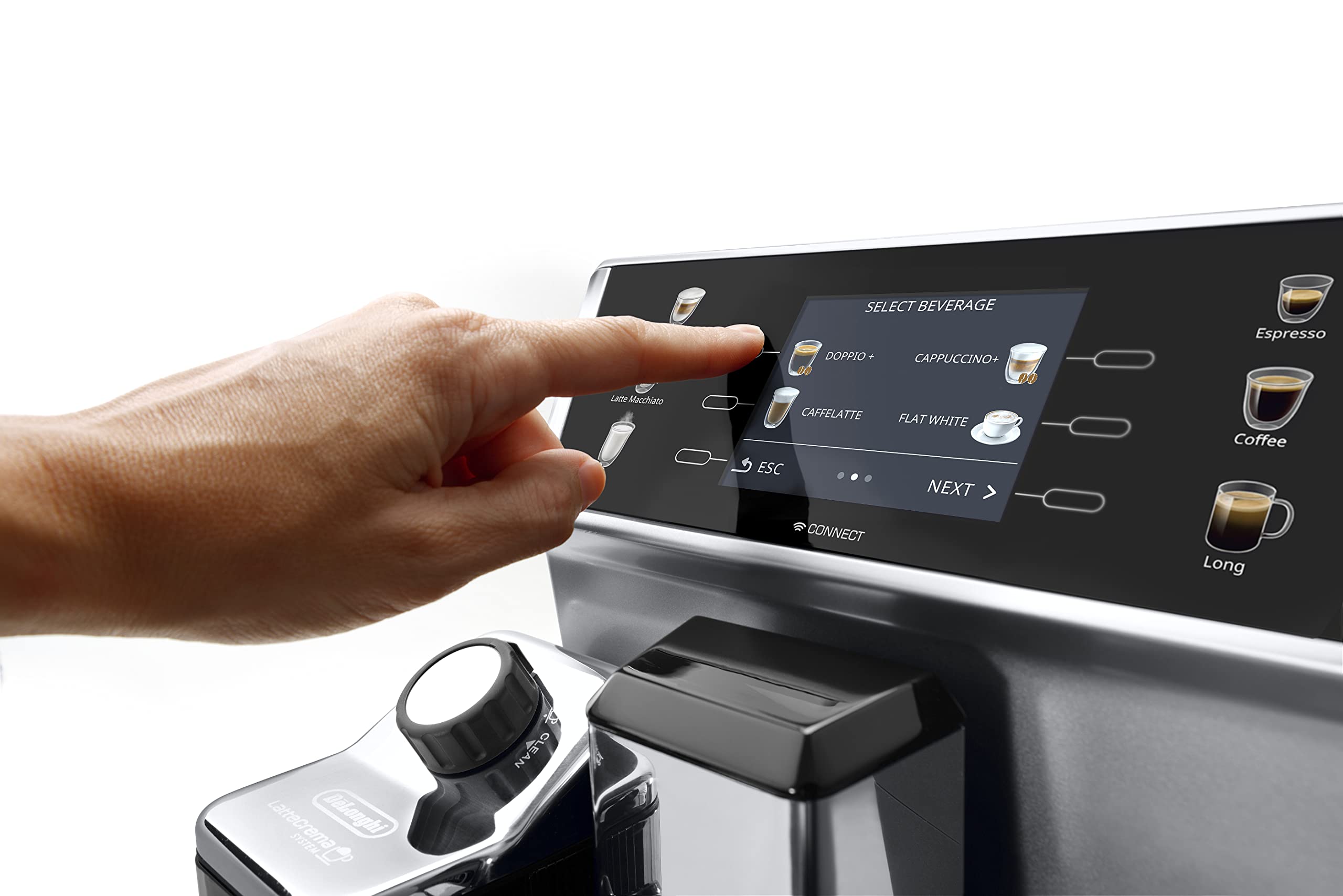 De'Longhi PrimaDonna Class ‎ECAM550.85.MS, Machine Café Grain, Expresso, Cappuccino, 2L, 1450W, Noir et Argent