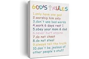 Ten Commandments Canvas Kids Wall Art