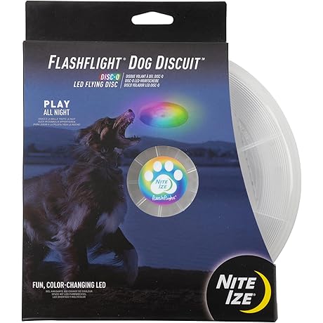 Flashflight Dog Discuit LED Flying Disc: Illuminate Your Pup's Playtime Adventures