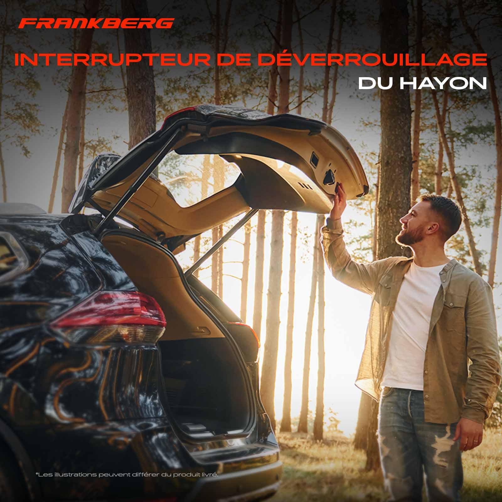 Frankberg Interrupteur de poignée de hayon, hayon, 2 broches 8726V7 | Compatible avec: C4 Grand Picasso I UA