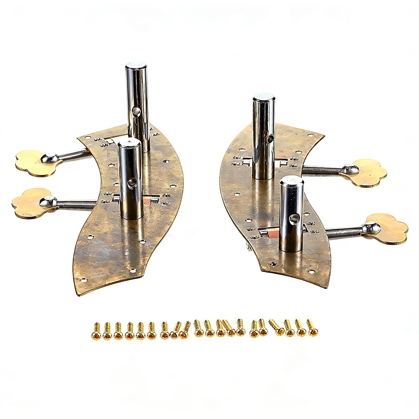 Clavijas de afinación de bajo, cabezal de máquina de guitarra, doble engranaje de metal, clavijas de afinación de instrumentos de cuerda, accesorios de guitarra, máquinas de bajo, doble engranaje de