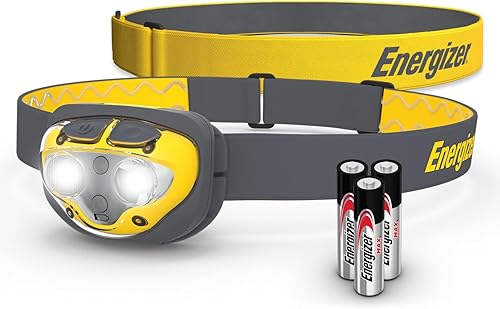 Energizer Linterna frontal LED Pro360, diadema adicional incluida, faros resistentes al agua IPX4, luz de cabeza de alto rendimiento para