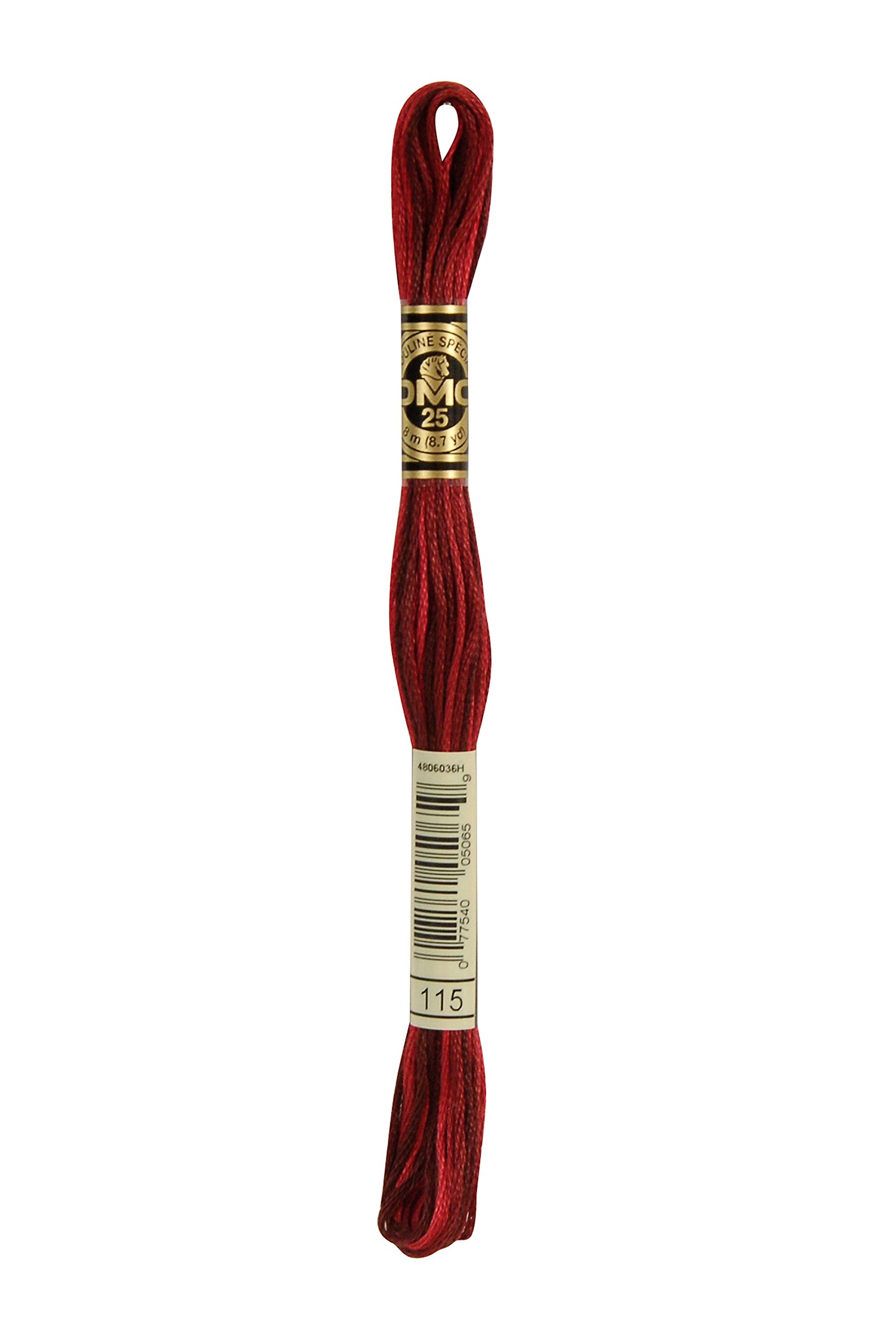 DMG Plaid Cotton Thread, Variegated for Stitching, 8 Metres Coloris 115