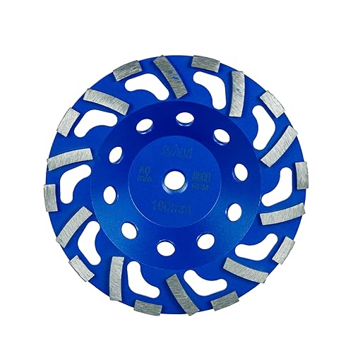 Miniatura 7 de SALI 2 piezas ruedas de esmerilado de concreto de 7 pulgadas, 20 segmentos de diamante Turbo, eje 5/8-11, rueda de esmerilado de diamante apta para