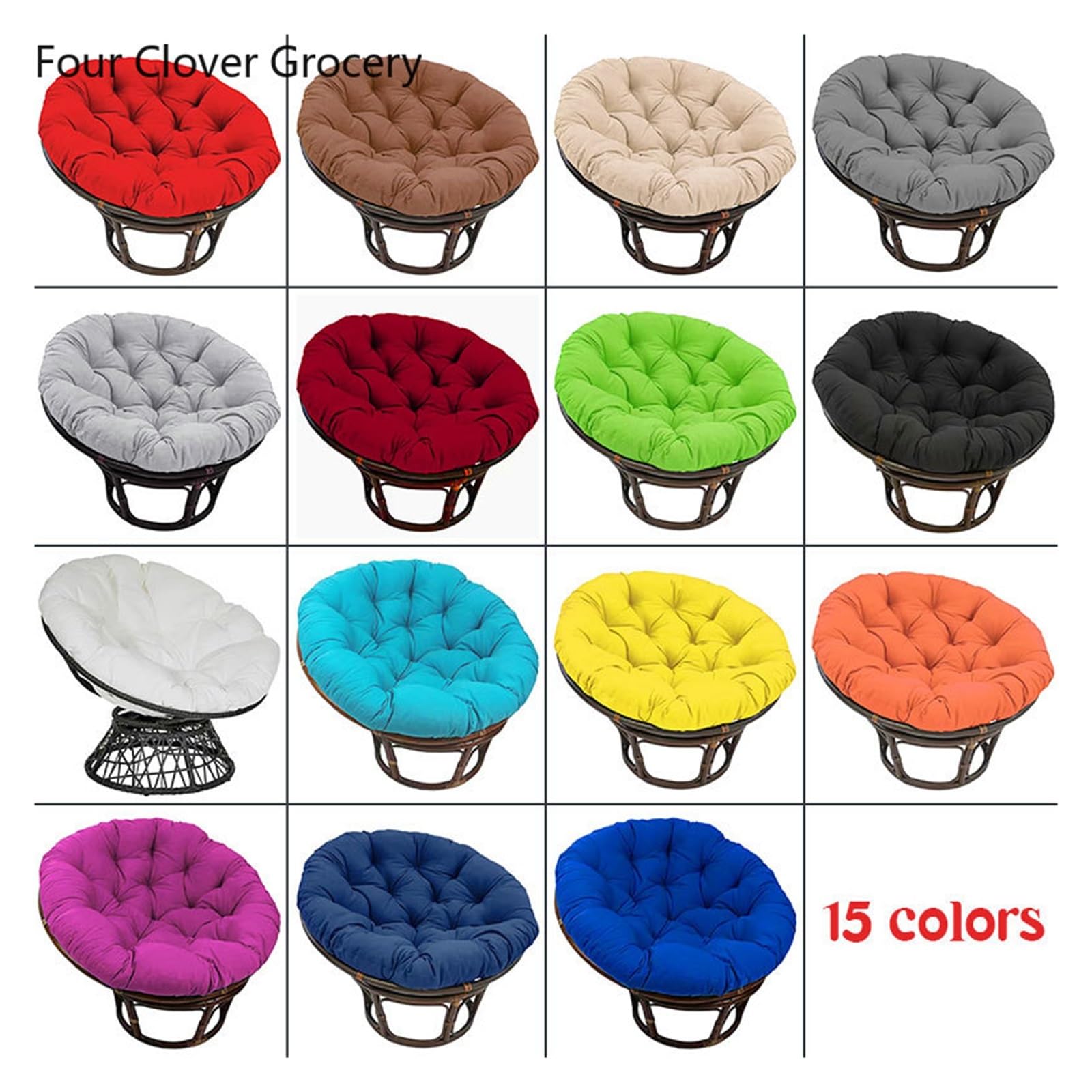 Cojín acogedor para silla de ratán para canasta de ratán, cojín de sofá para interiores y exteriores, 9.5 x 9.5 pulgadas, cómodo accesorio de relajación para jardín y uso doméstico