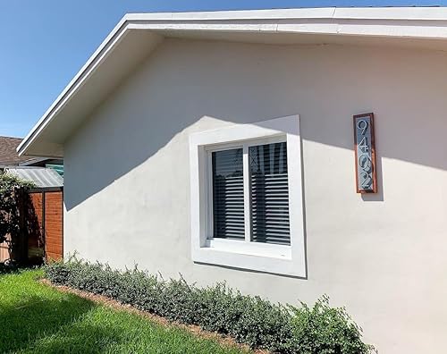 Vista 165 de Metal Numbers for House Outside, 5 Inch Modern House Numbers, DIY Floating Address Numbers with Screws, Rust Free Zinc Alloy, Silver Number 5