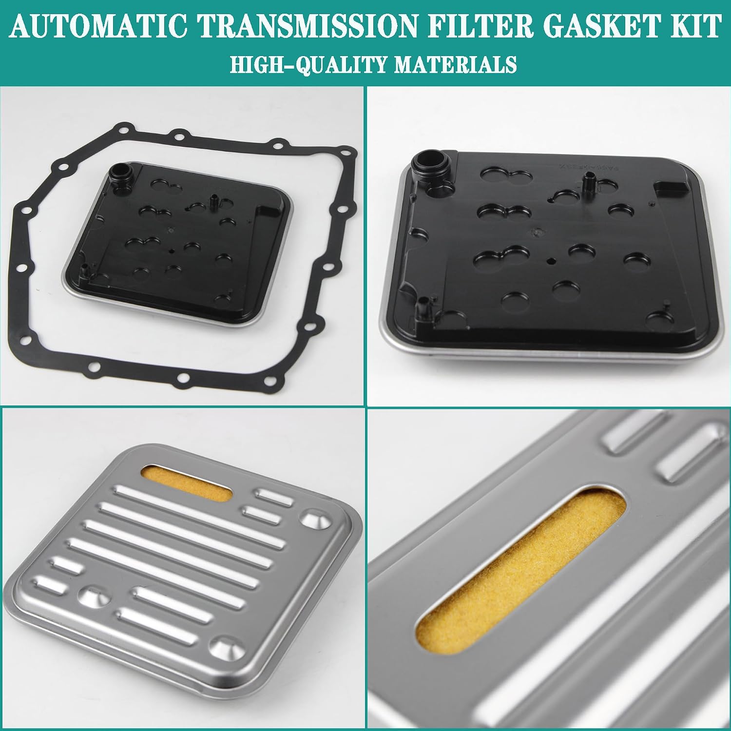 Automatic Transmission Filter Oil Pan Gasket Kit Compatible with 1982-2019 Dodge Journey Avenger Mitsubishi Eclipse Plymouth Breeze Chrysler Town Country Eagle Talon Replaces 4504048 58934
