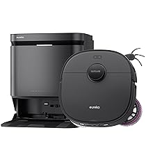 EUREKA J15 Max Ultra Robot Aspirapolvere Lavapavimenti, Aspirapolvere Robot Potente Aspirazione 22000Pa, Lavaggio Mocio ad Acqua Calda a 80℃, Batteria 6400mAh, Stazione Autopulizia, autopulente