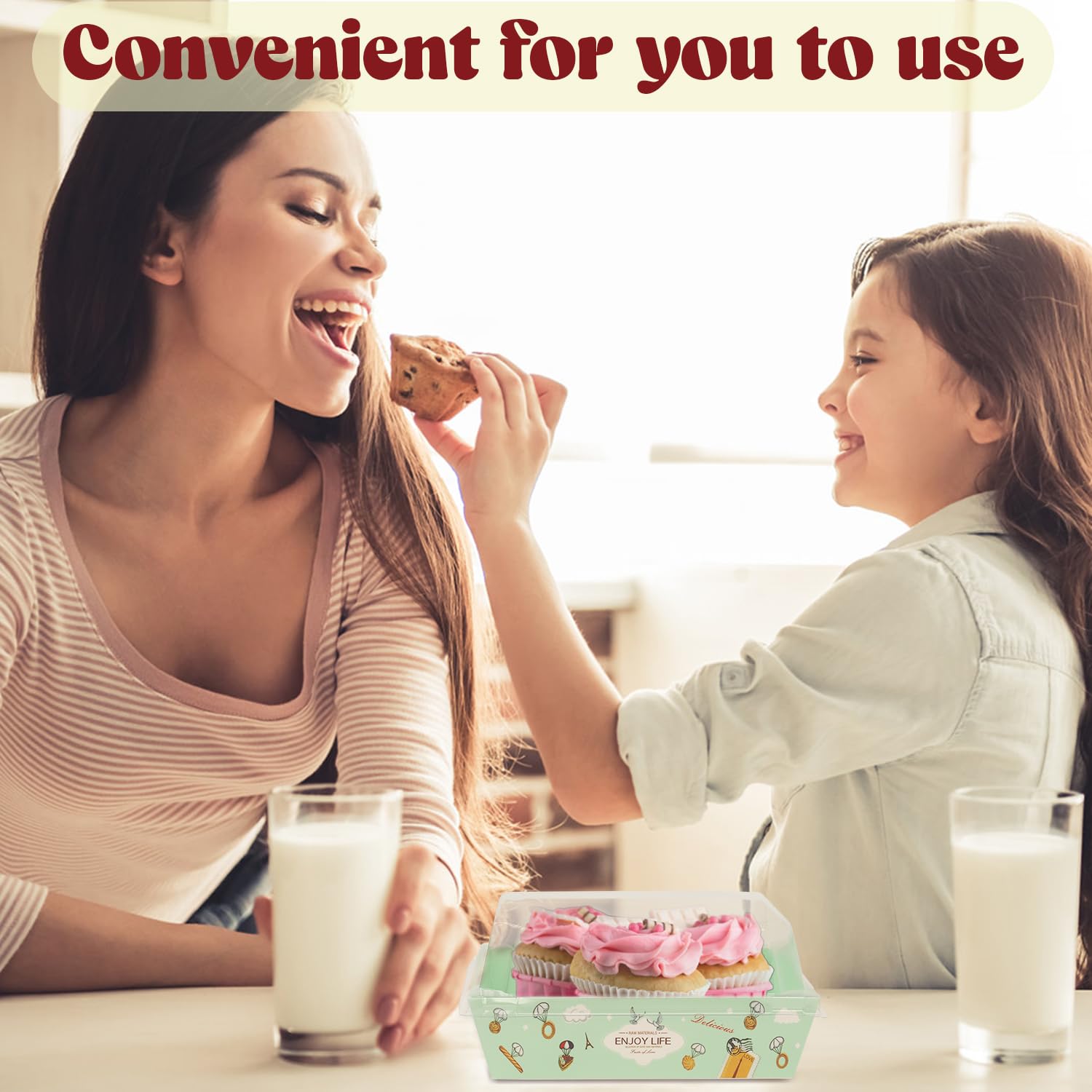Scatole per salumi con coperchio trasparente, confezione da 100 scatole per biscotti da 12,7 cm, scatole usa e getta per torte, scatole quadrate per dessert, scatole per dolcetti per panini, fette di