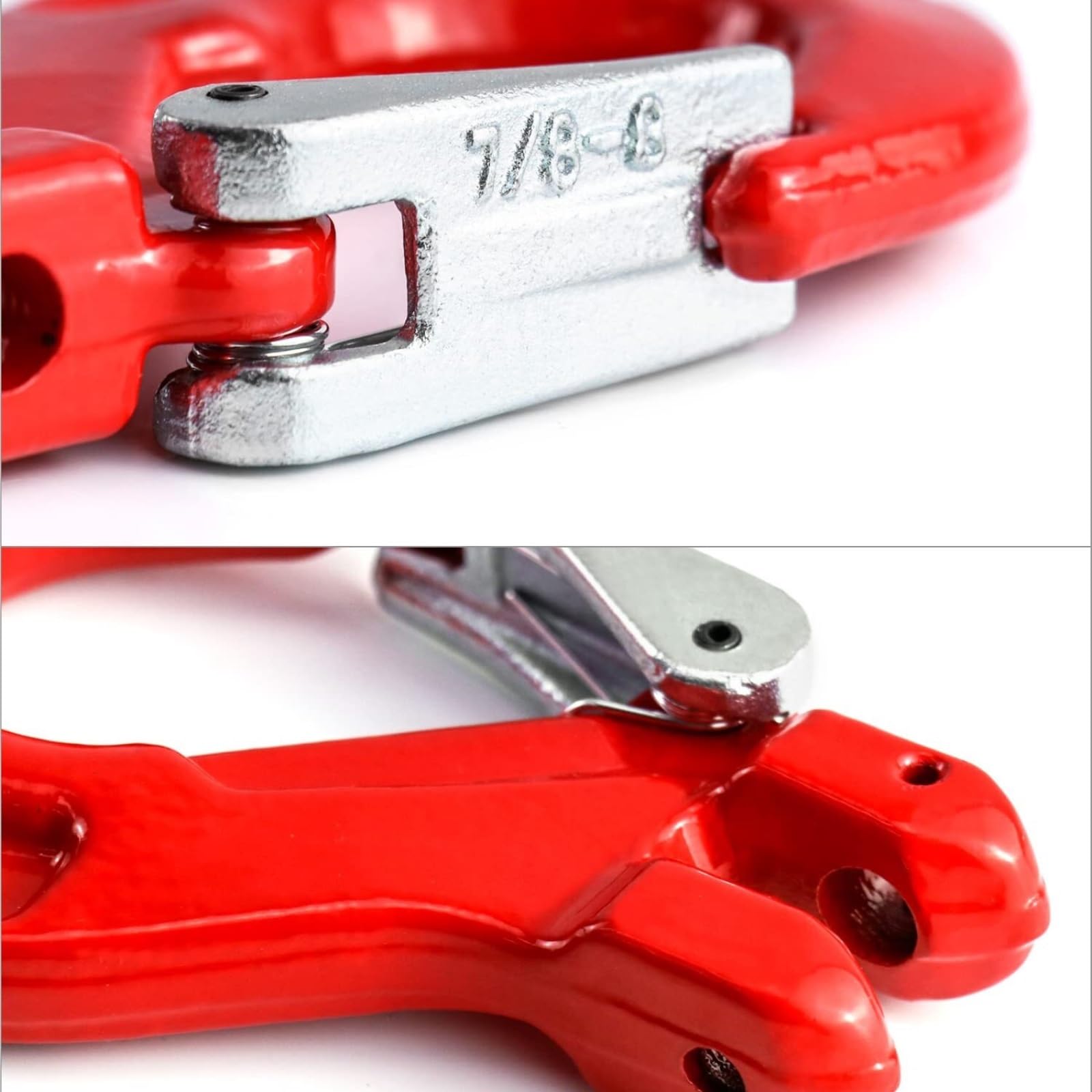 ganci Gancio scorrevole a forcella con chiusura, confezione da 1, limite di carico opzionale 1.12T-5.3T, acciaio legato forgiato a caduta grado 80 sollevamento(5.3T)