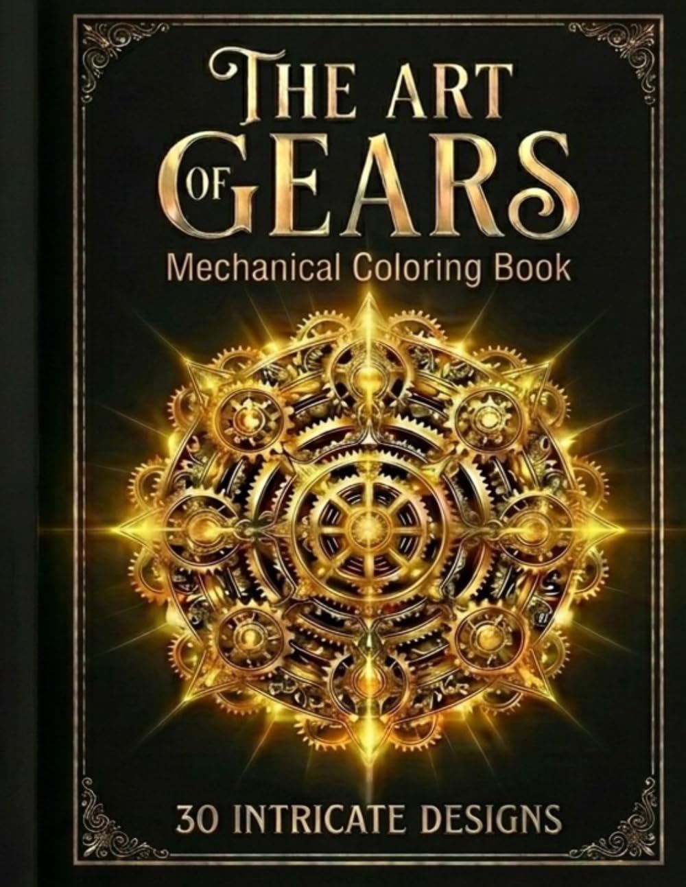 The Art of Gears Coloring Book: 30 Intricate Steampunk Designs for Relaxation & Stress Relief