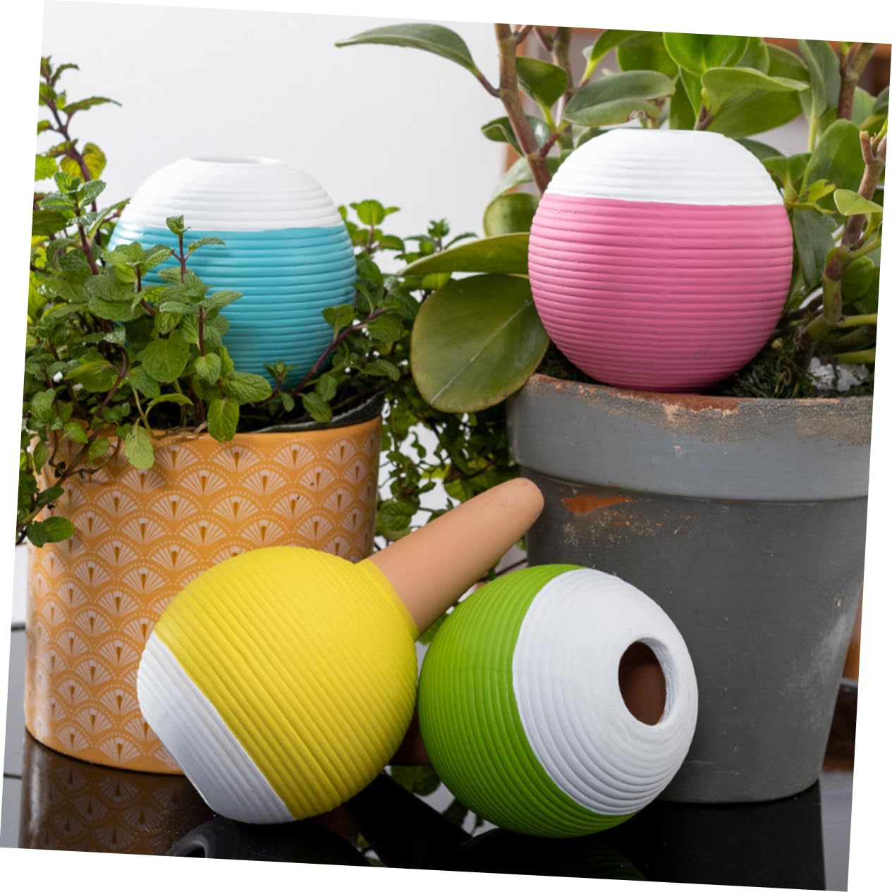 LIOOBO 4piezas Kit De Riego por Goteo Goteros Globos Dispensadores para Plantas De Interior y Exterior