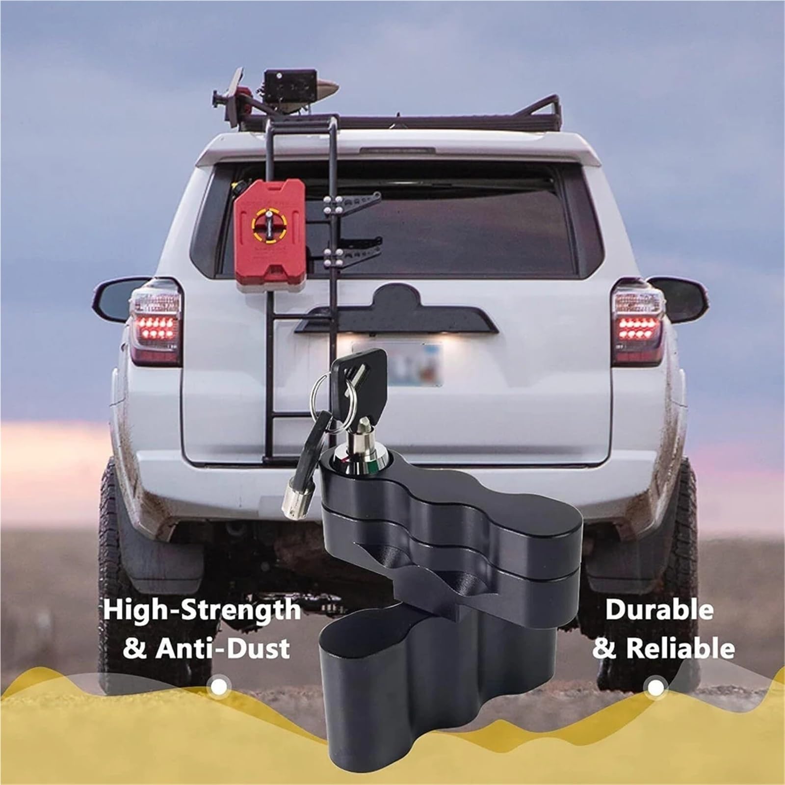 Bidón de plástico con grifo Kit de soporte para tanque de combustible con manija de bloqueo doble y soporte para bidón de gasolina portátil