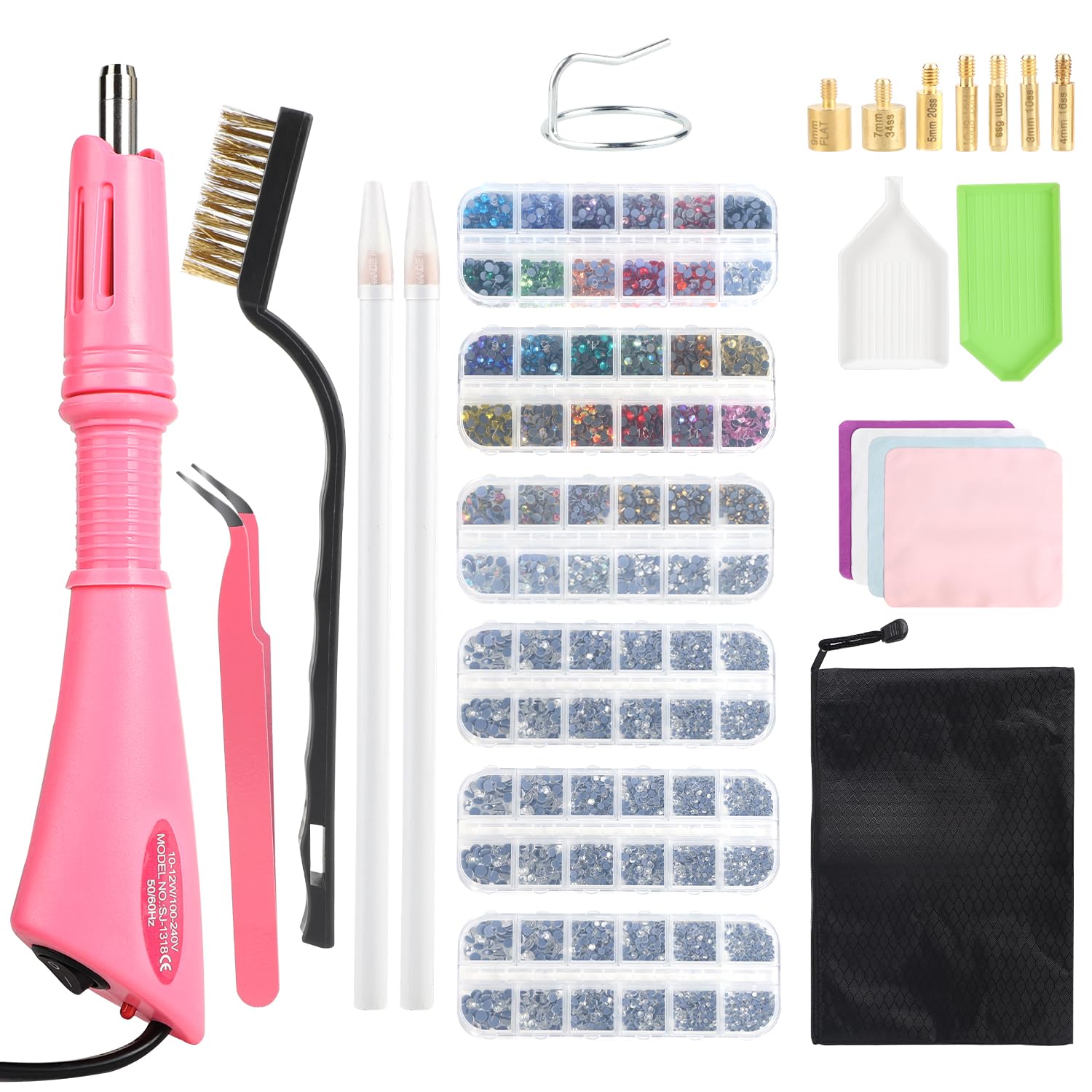 Applicateur strass rapide SWAWIS avec 7 embouts précis pour customiser vos vêtements