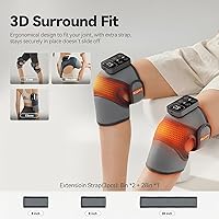 Vista 6 de Cordless Knee Massager with Heat Vibration for Pain Relief, MAXwarm 4.0[2026 Upgraded] - Electric Heated Knee Brace with 5 Heat Levels and 3 Massage