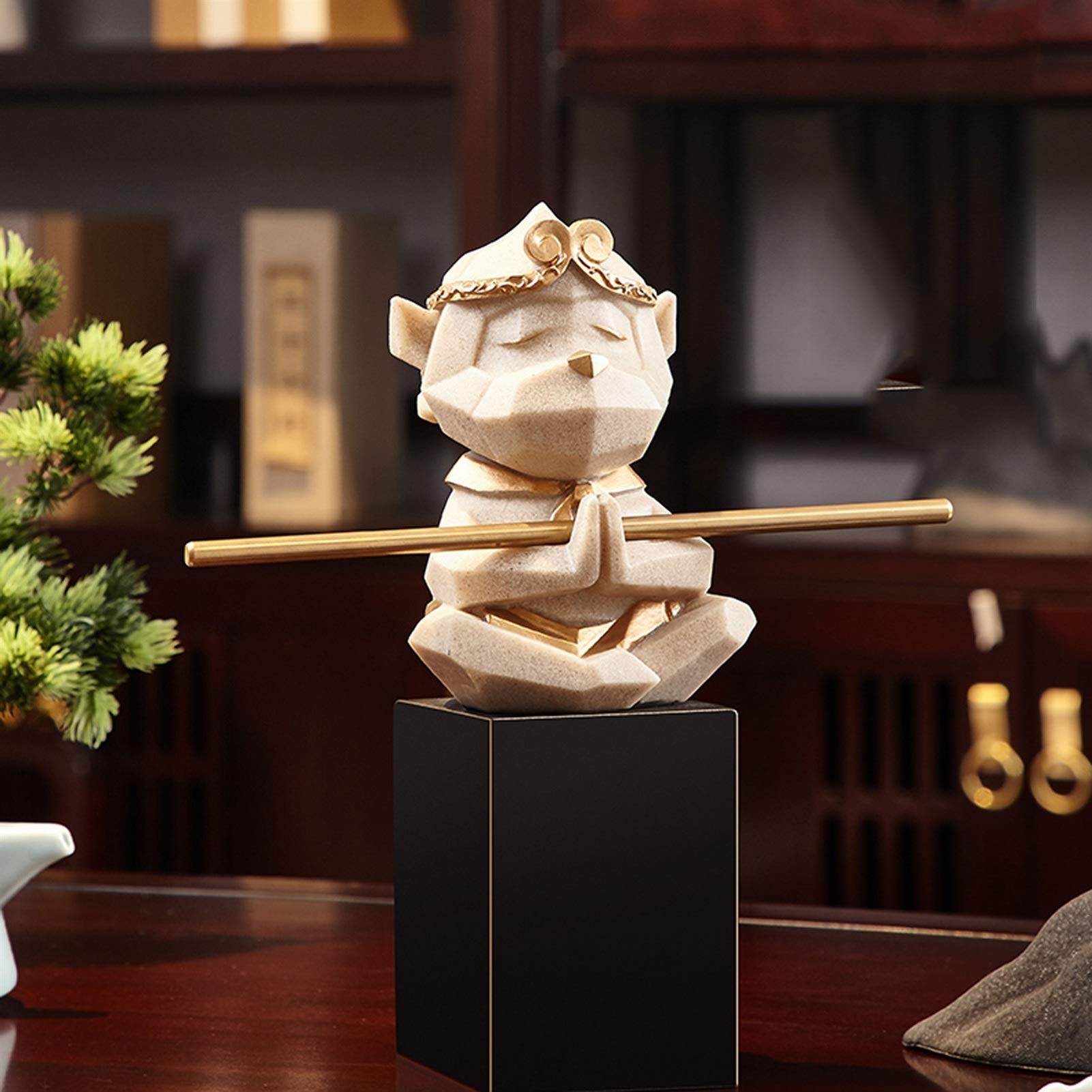 Sun Wukong Statue Decoration Monkey King Dekoracja Żywica Słońce Wukong Ozdoby Małpa Rzemiosła Dasheng Ozdoby Rzemiosła Dom Office Dekoracje Prezenty Home Decor Sun Wukong Statua Figurka Monkey King.