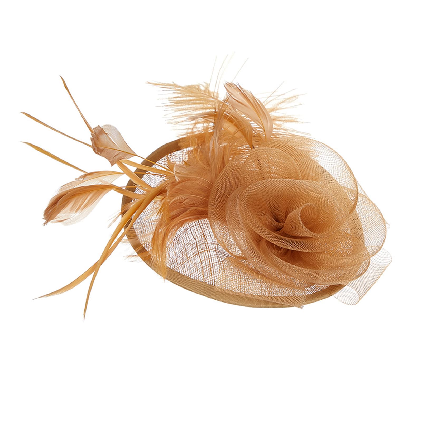 Kalttoy British Styles Women ' s Fascinator Breathable Linen Bride Headwears Delicate Hat Adornment for Stylish Appearance Beautiful Linen Fascinator
