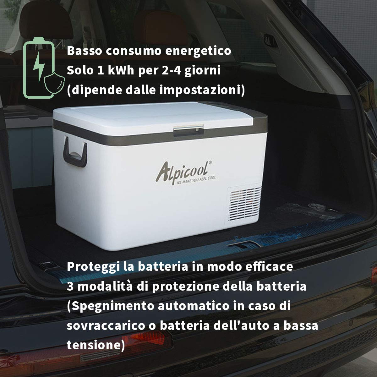Alpicool K25 Frigorifero per Auto 25 litri 12/24V DC Congelatore Portatile con Schermo Touch LCD