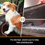 Dog Seat Cover for Backseat of Cars/Trucks/SUV, Waterproof Dog Hammock for Back Seat with Mess Window,Side Flap and Dog Seat Belt Pet Seat Cover (54 inch W 58 inch L, Black)