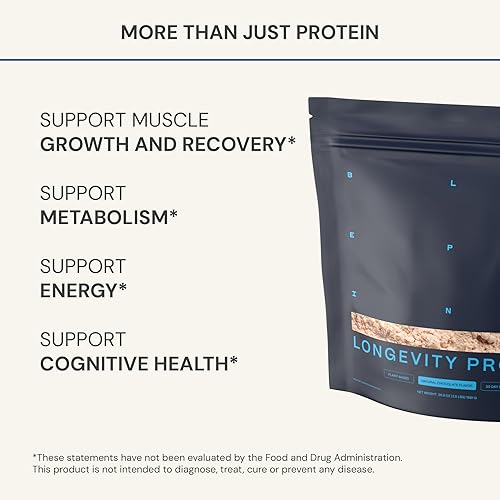 Miniatura 3 de Blueprint Bryan Johnson Polvo de Proteína de Chocolate  Suplemento Vegano a Base de Plantas con Polvo de Cacao  Ingredientes Limpios  26g de