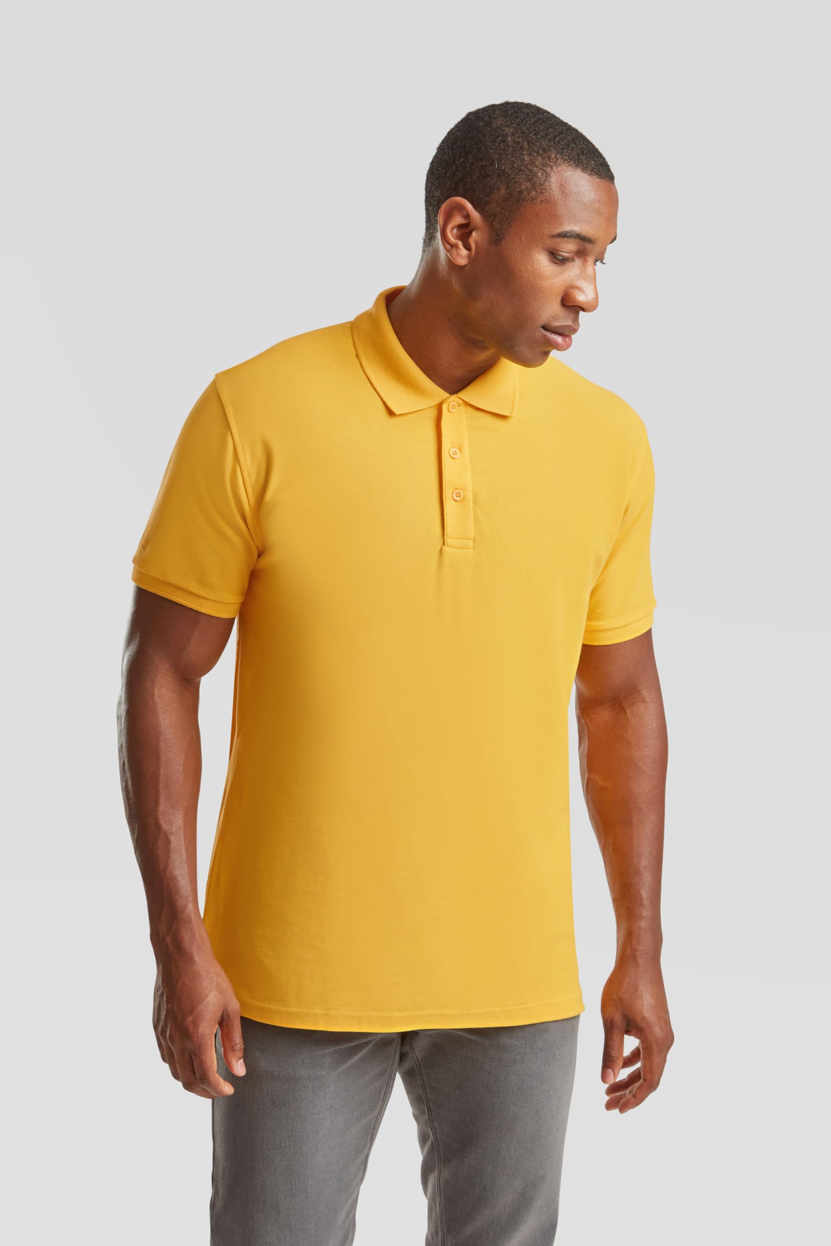 Fruit of the Loom Pack de 3 Polo Premium | Polo para hombre y mujer de algodón, corte clásico + bolsa de tela MyShirt gratis