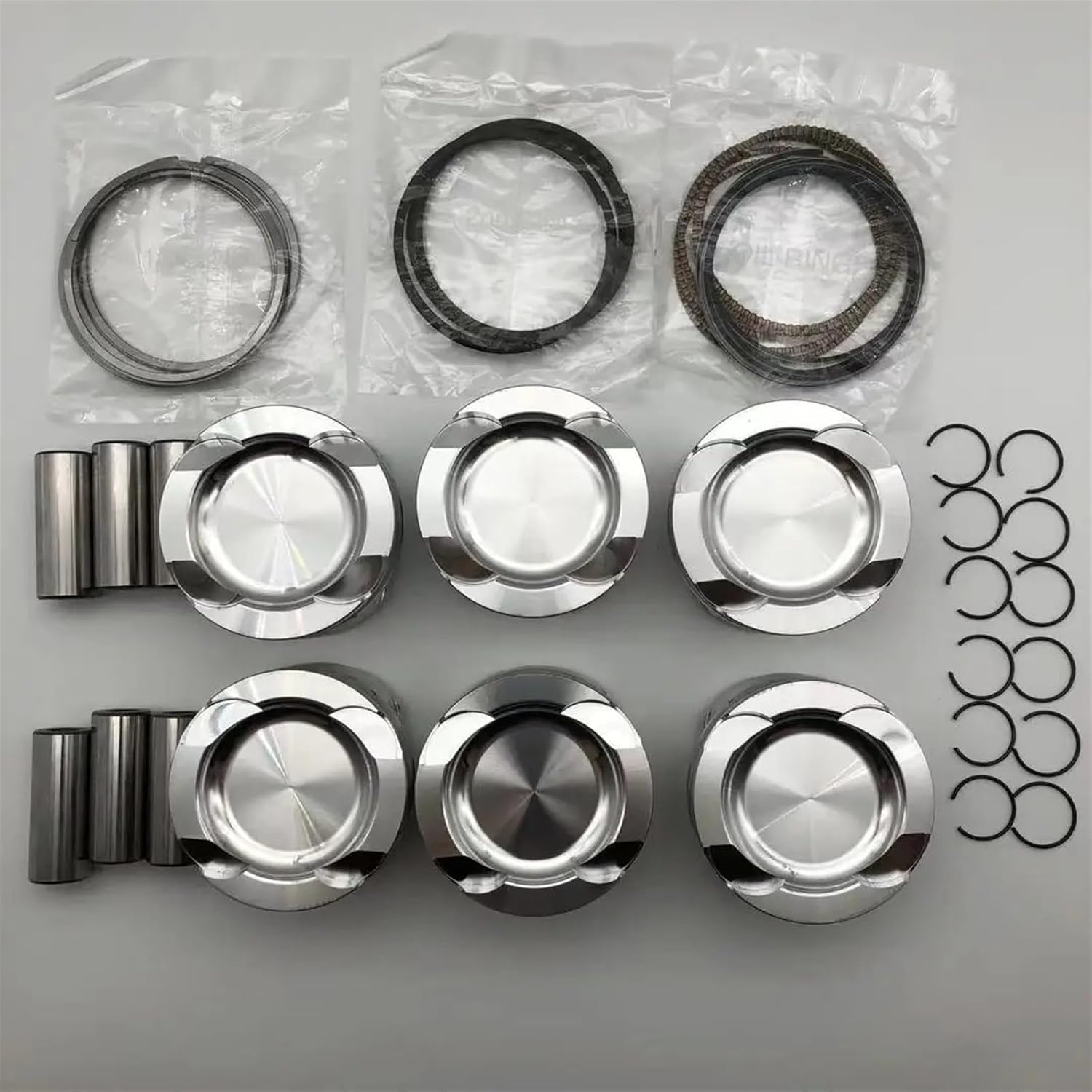 B58 Forged Piston Compatible with BMW B58B30 M3 M4 X3 X4 3 Series 82mm CR10.2:1 (Color : Without Coated)