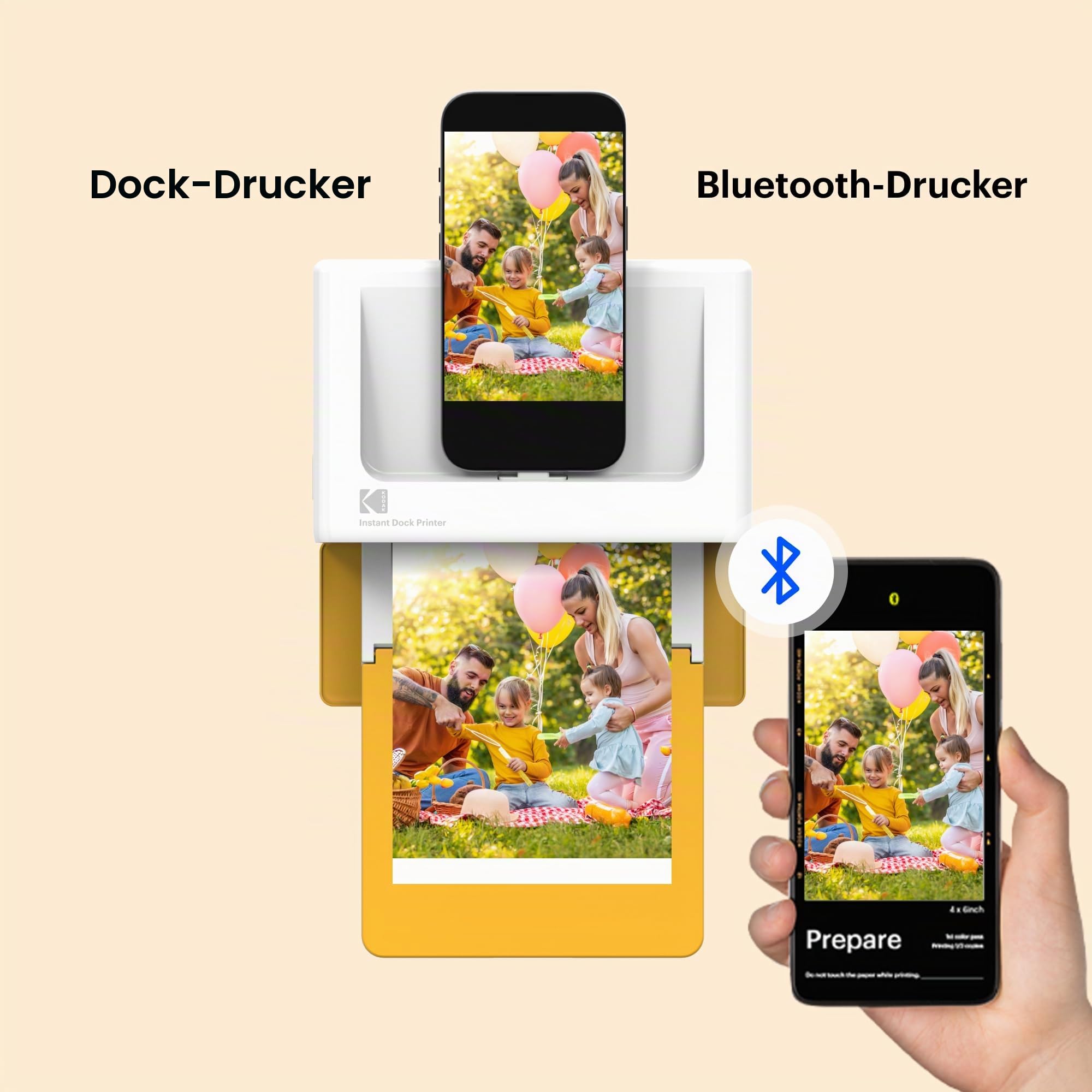 KODAK Dock Plus 4PASS Mobiler Fotodrucker 10x15cm