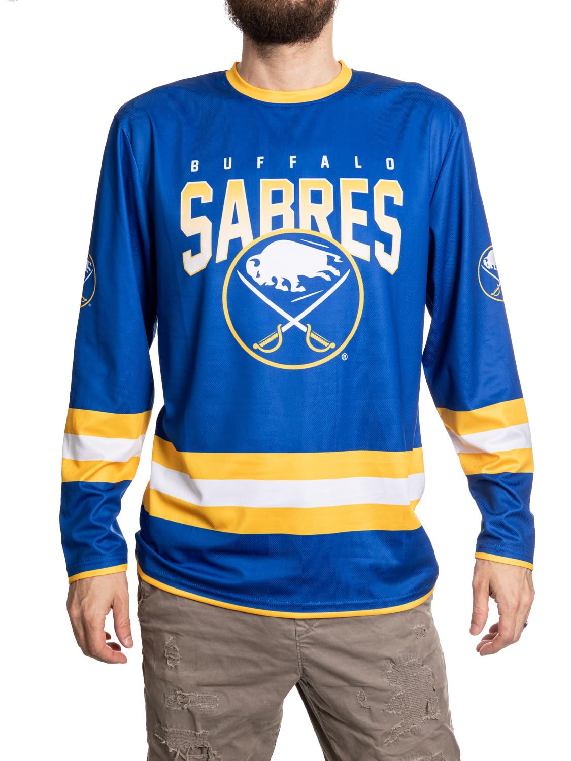 NHL Men's Game Day Long-Sleeve Performance Loose Fit Rash Guard
