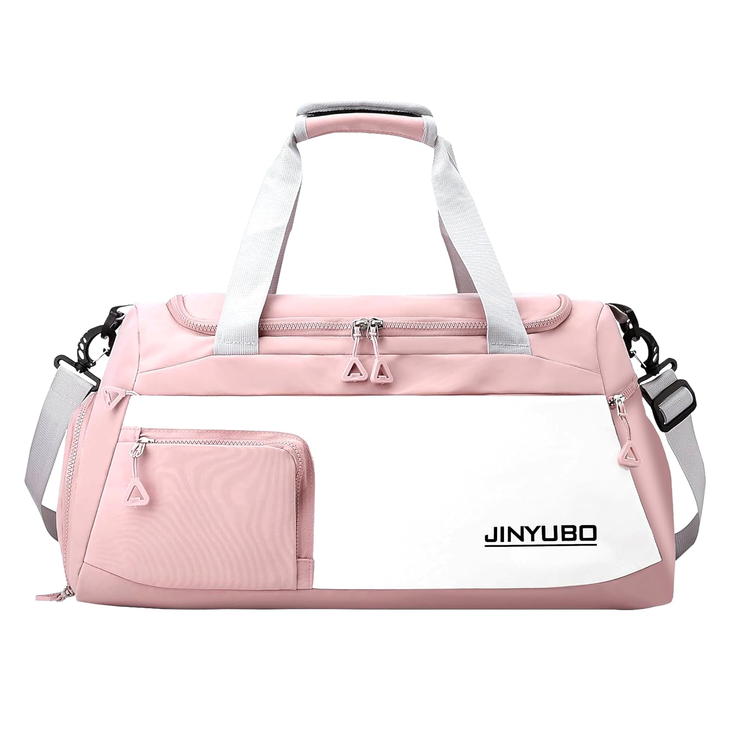 NISUN Nylon 50 cms Imported Travel Duffle Bag Multi- Pocket Sports Shoulder Bag for Women with Wet Pocket & Shoe Compartment Weekender Overnight Travel Luggage Bag – Light Pink NISUN Nylon 50 cms Imported Travel Duffle Bag Multi- Pocket Sports Shoulder Bag for Women with Wet Pocket & Shoe Compartment Weekender Overnight Travel Luggage Bag – Light Pink