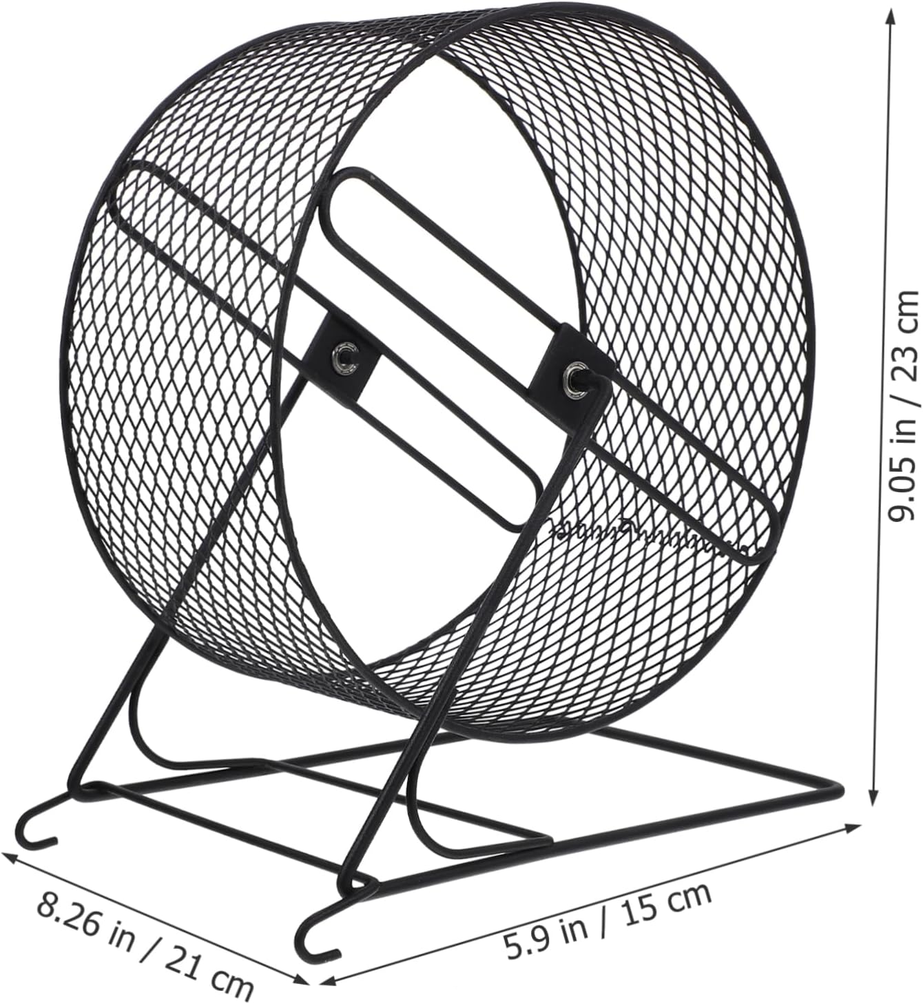 UKCOCO Silent Hamster Wheel Black Iron Pet Exercise Running for Hedgehogs Gerbils Squirrels and Small Animals with Safe Durable Design for Comfortable Night Use