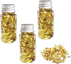 JchEnye 2 Bouteilles De Feuilles De Feuille D'or, Feuilles De