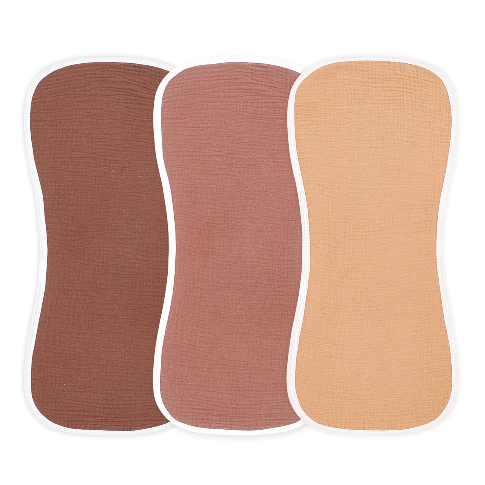KMGDM 3pcs Baby Burp Cloth Soft Cotton Absorbent Nursing Towel Breathable Drooling Pad for Newborns Infant Care Saliva Towel