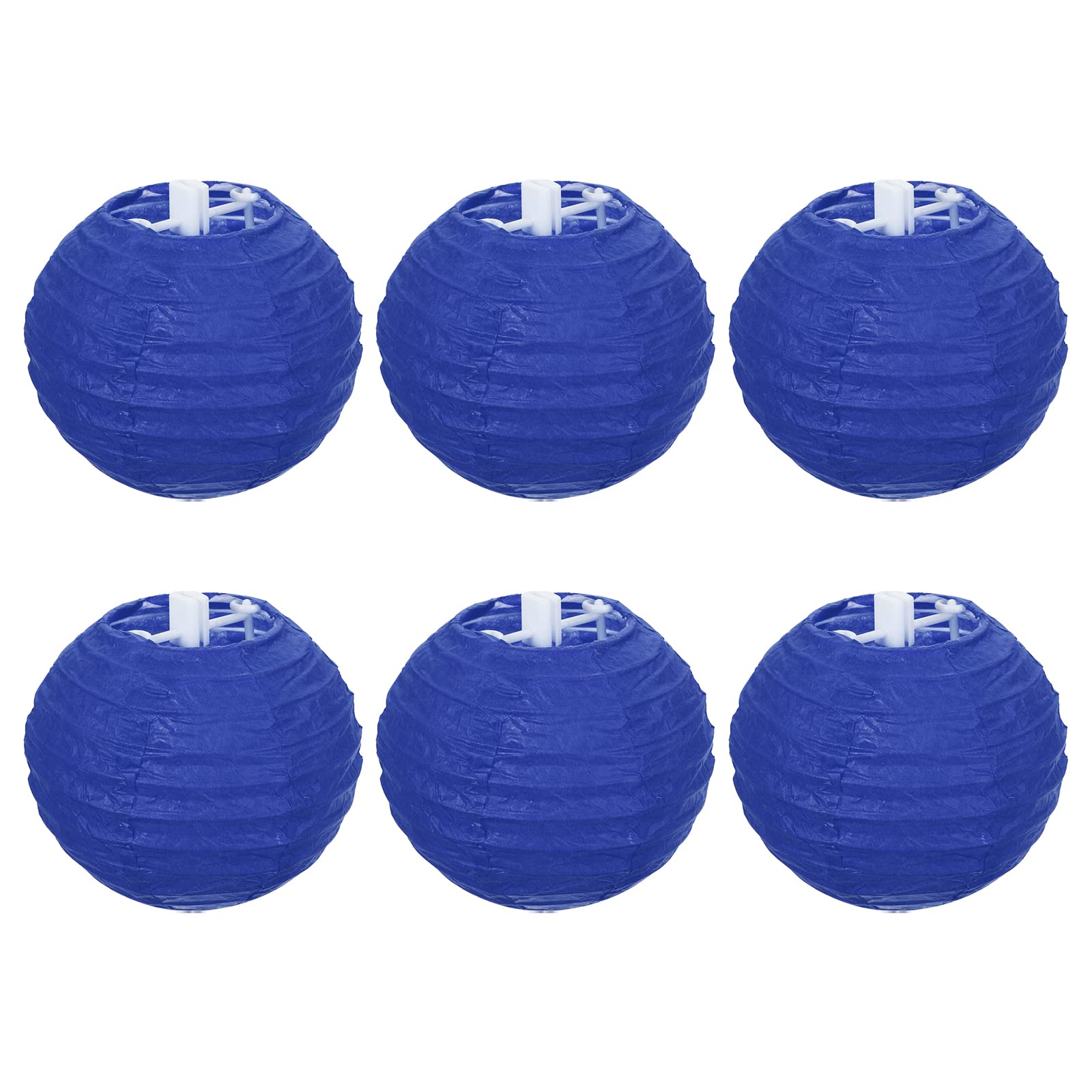 Lanternes en papier bleu pour décoration de mariage et fête lot de 6