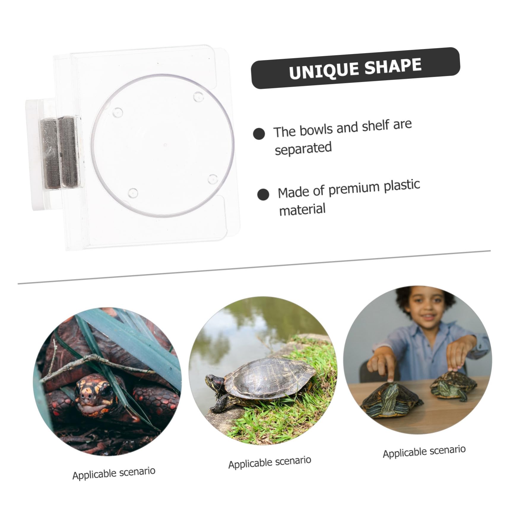 BESPORTBLE 4pezzi Ciotola per Rettili Mangiatoia per Lucertole e Insetti Accessorio per per Design Arrotondato
