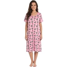 Just Love Women's Nightgown, Soft Stretch Short Sleeve Sleep Shirt with Below-Knee Length