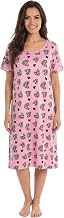 Just Love Women's Nightgown, Soft Stretch Short Sleeve Sleep Shirt with Below-Knee Length