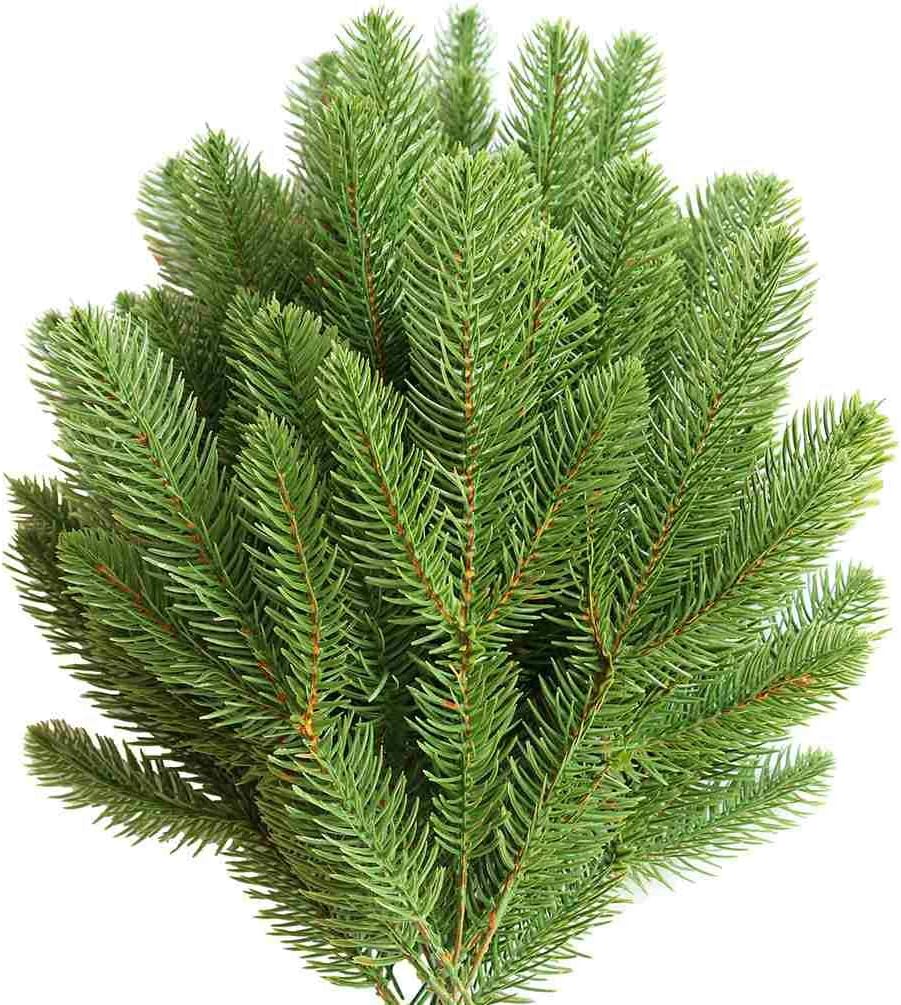 30pcs Artificial Pine Picks Branches Green Plants Pine Accessories for Garland Needles Wreath Christmas and Home Garden Decor DIY