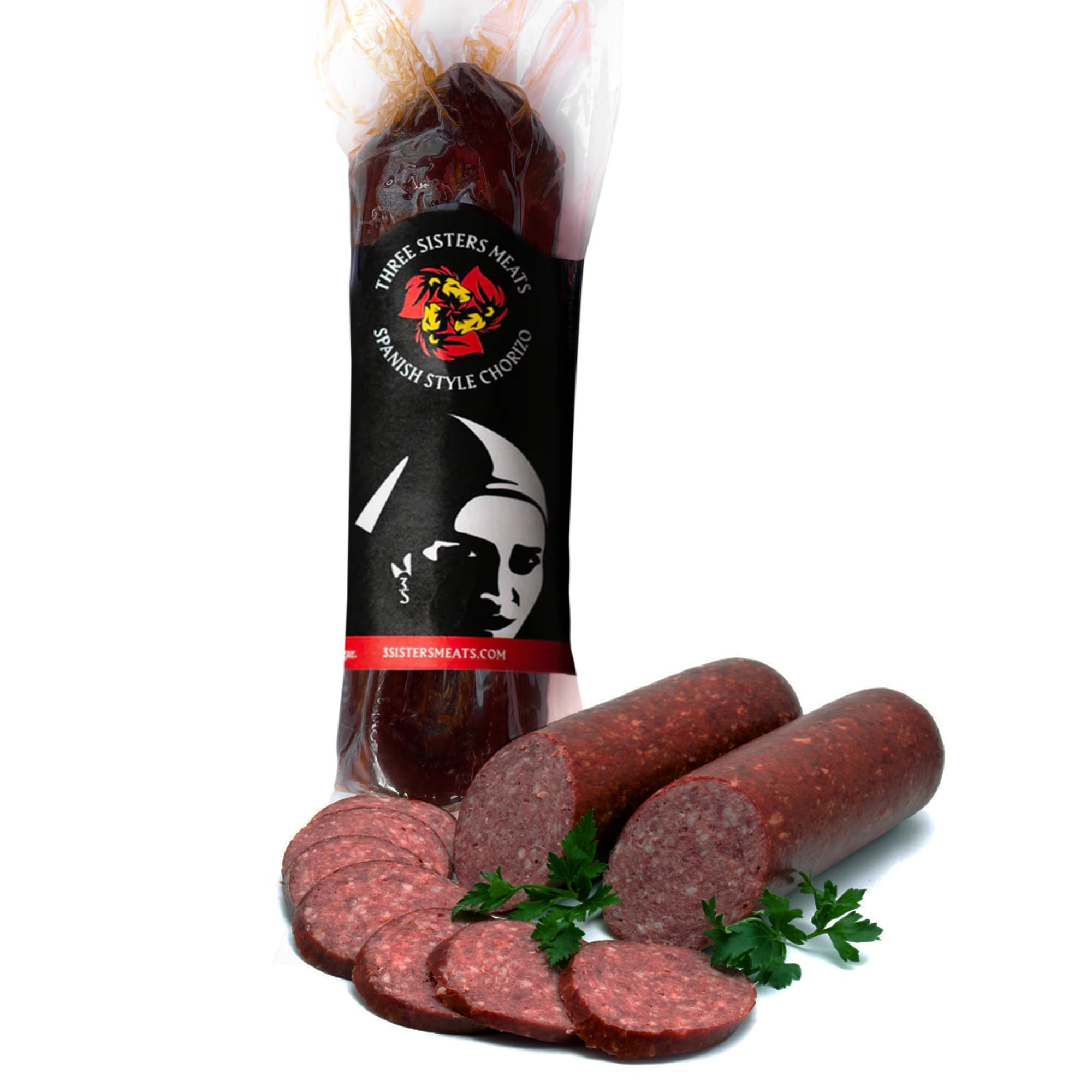 Dry Cured Chorizo Link (6oz) - A Taste of Northern Spanish Chorizo - Vegetarian-Diet-Fed, ABF Chorizo Pork- Versatile and Delicious Aged Spanish-style Chorizo Link