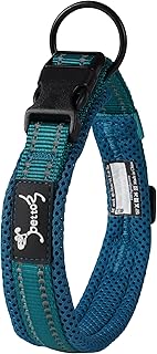 PETTOM Hundehalsband Verstellbare Nylon Hunde Halsband Atmungsaktives Reflektierend Halsband (Blau S) product image