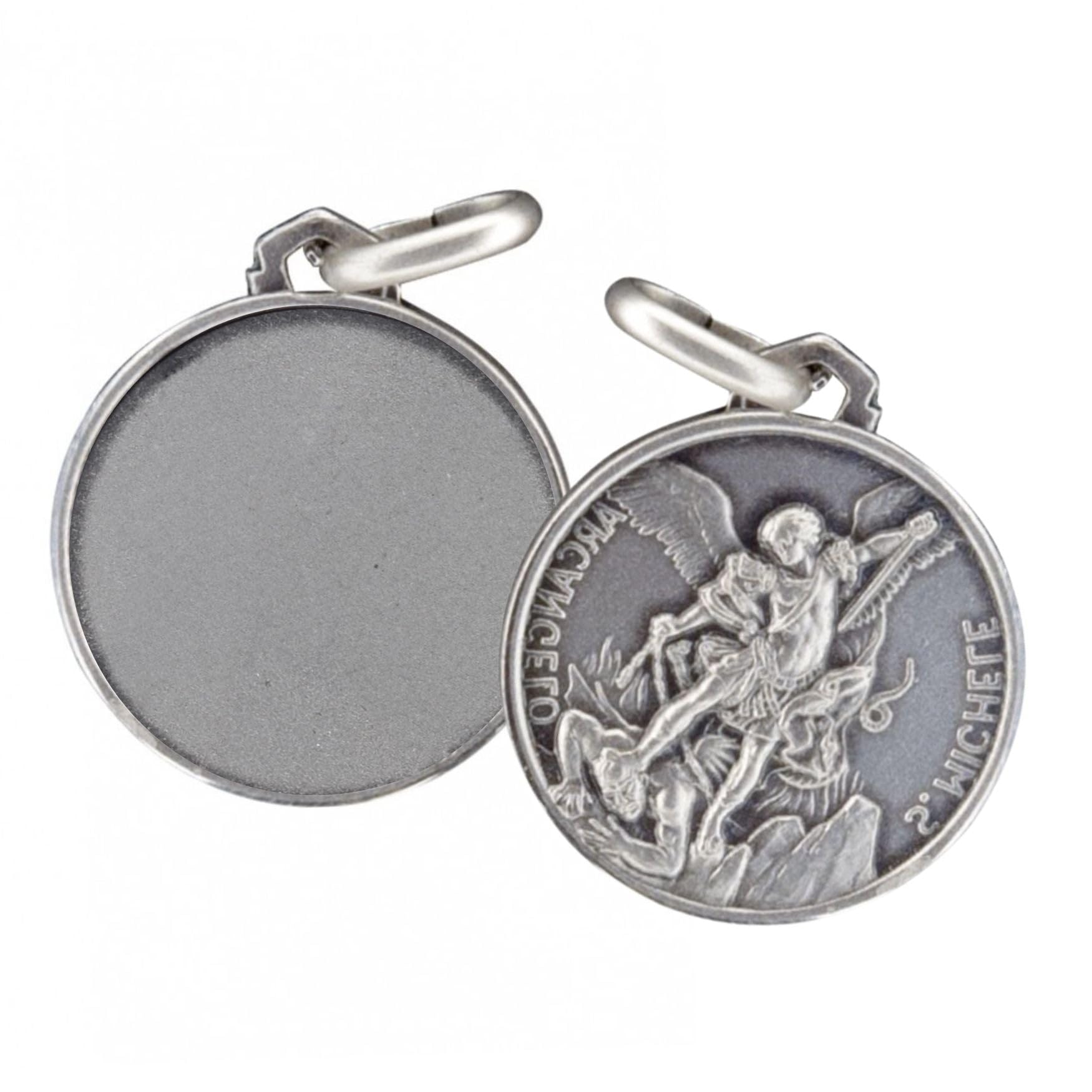 SHALOM - Medaglia san Michele In Argento 925. Diametro 1,4 Cm