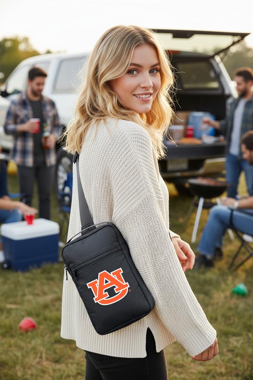 Broad Bay Auburn Tigers Crossbody Bag - Versatile Travel, Sports, or Gameday Bag for Fans and Alumni, Men or Women