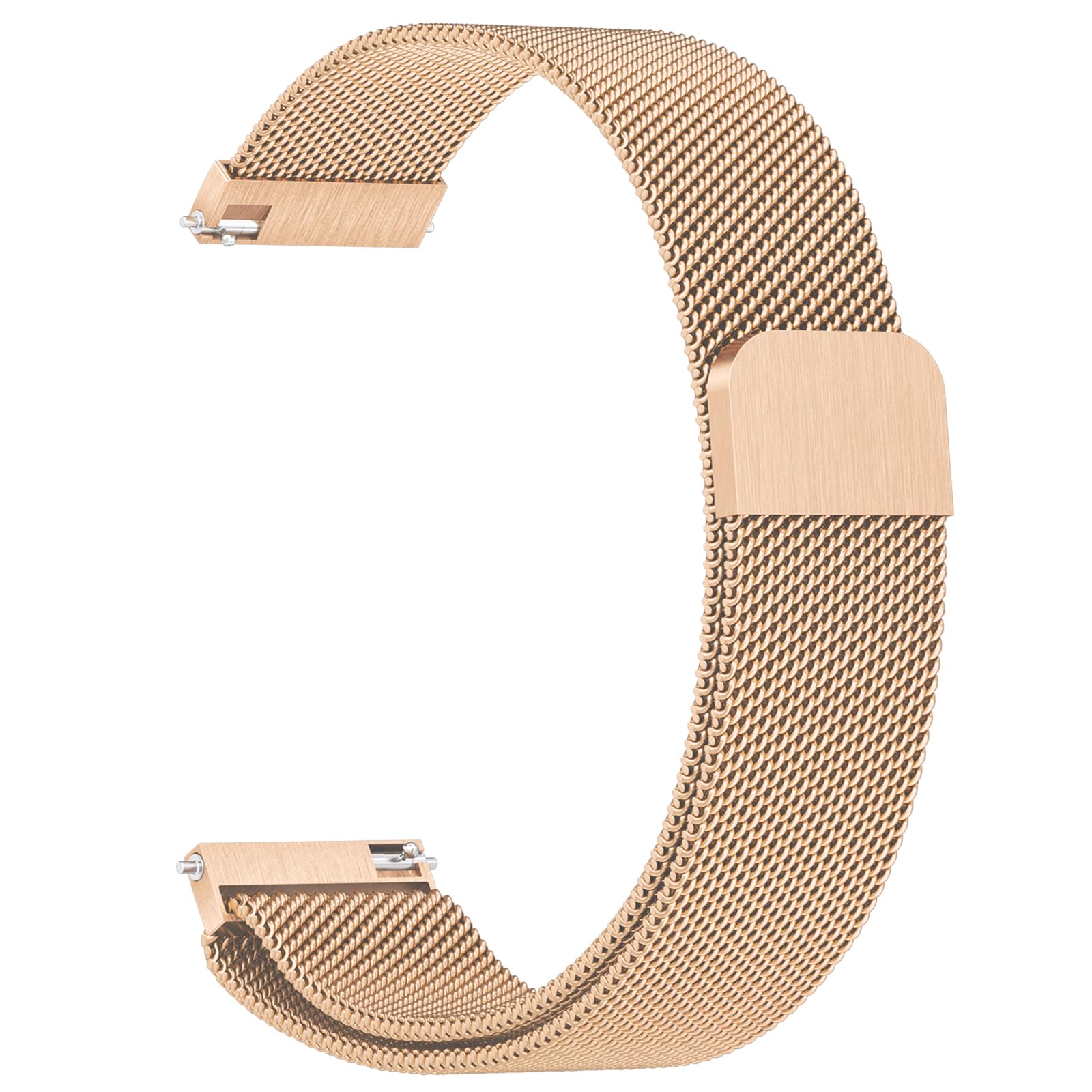 Vanjua 18mm 19mm 20mm 22mm Watch Band Quick Release Replacement Wristbands, Stainless Steel Metal Mesh Loop Adjustable Magnetic Replacement Straps