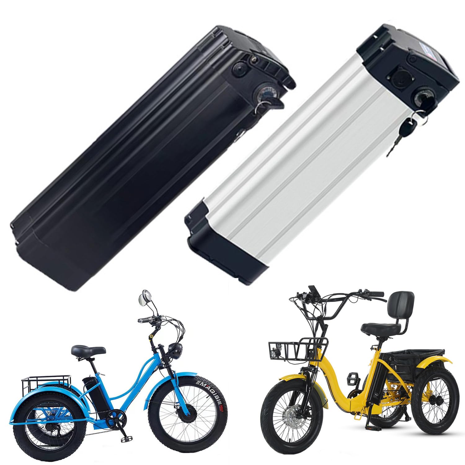 JSMDLN E-Bike Battery (36v/48v, 12/13/18ah) – Lithium Battery for Electric Tricycle for Adults/Electric Power-Assisted Tricycle; Charger Not Included. 48V18AH