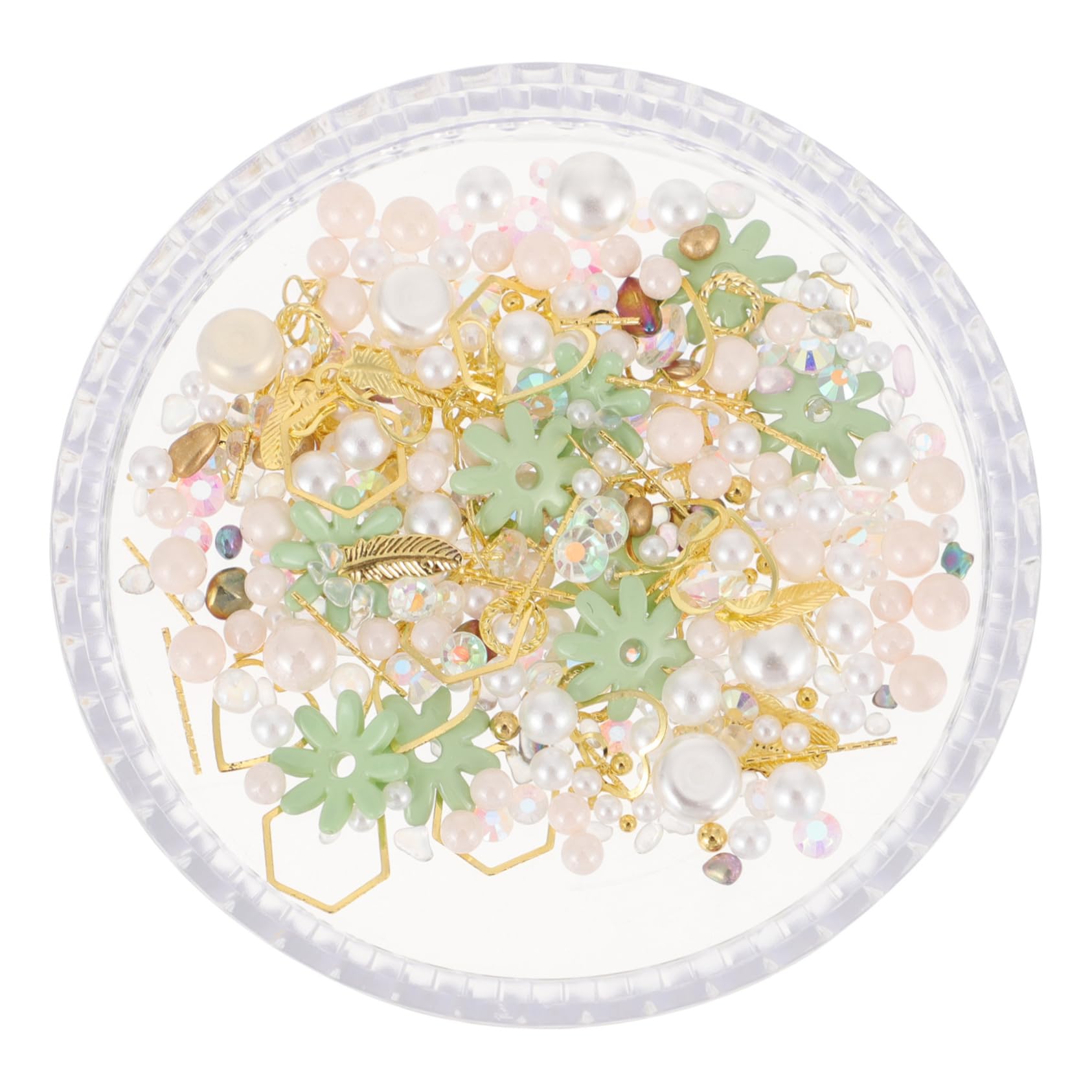 Ipetboom Floral Nail Art Studs Manicure Pearl Flower Decorative Nail Charms Perfect for DIY and Professional Use